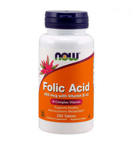 Folic Acid con Vitamina B12 250Tablets