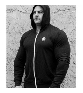 Animal Lightweight Charcoal Hoodie with Zipper