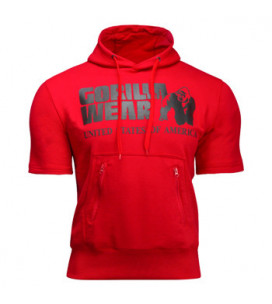 Boston Short Sleeve Hoodie Red